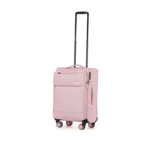 Tosca So Lite Onboard Case Fabric Suitcase With Spinner Wheels Blush 54cm