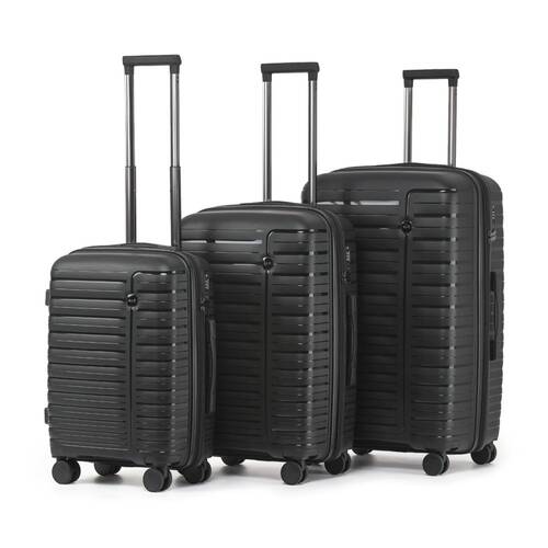 3pc Tosca Astro Cases Hard Shell Travel Suitcases Luggage Set Black
