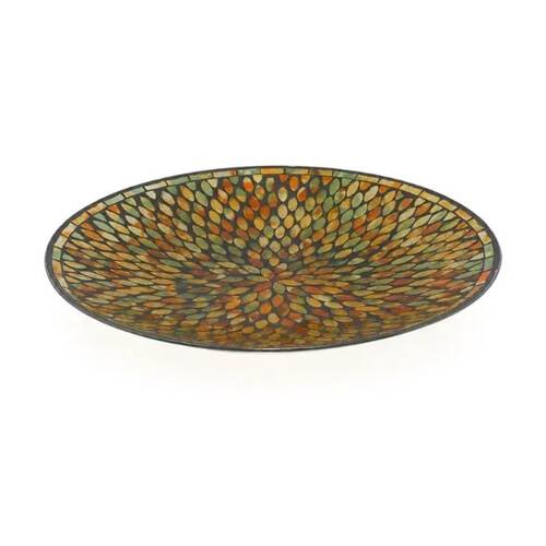 Bird Bath Bowl Mosaic Design Autumn Functional  Garden Ornament