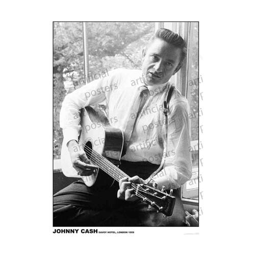 Music Johnny Cash Savoy Hotel London Euro Wall Art Poster Decoration 85x60cm