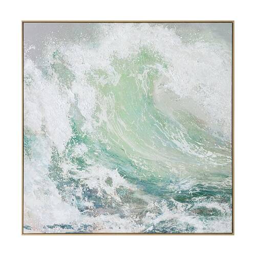 Urban Style Brushmarks Embellished Canvas Painting Artwork Waves 1025mm