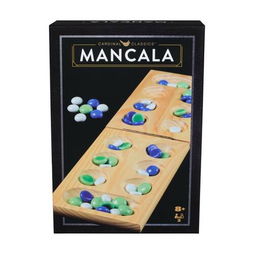 Cardinal Wooden Folding Mancala Kids/Family Board Game 6y+ 2 Players