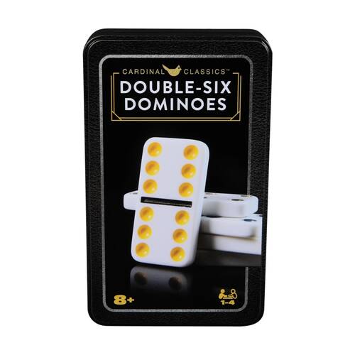 Cardinal Classic Double Six Coloured Dominoes In Tin 8y+ 1-4 Players