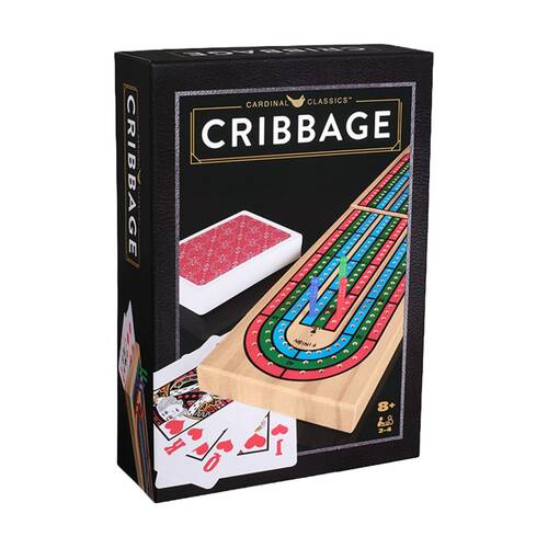 Cardinal Classic Solid Wood Cribbage Kids/Family Board Game 8y+