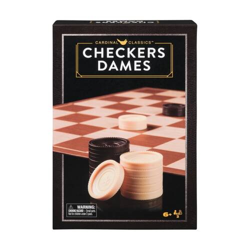 Cardinal Classic Checkers Dames Kids/Family Board Game 6y+ 2 Players