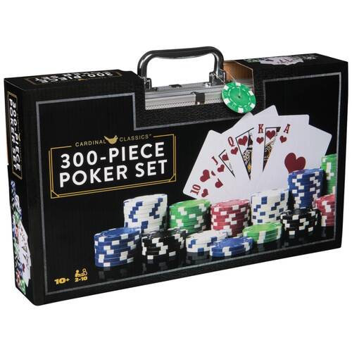 300pc Cardinal Classic Poker Set In Case 10y+ 11.5g Chips 2-10 Players