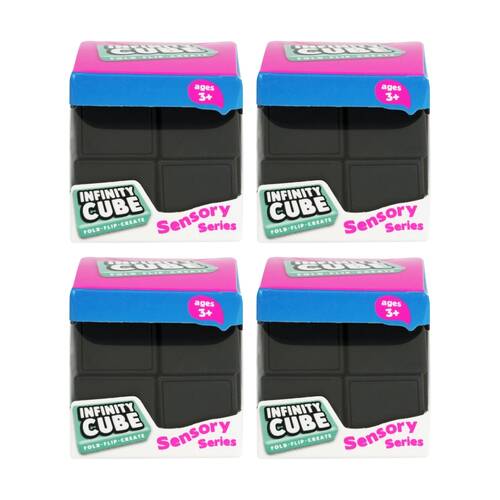 4PK Trend Hub Kids 5y+ Infinity Cube Ergonomic Sensory Fidget Toy Black