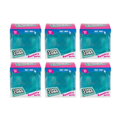 6PK Trend Hub Kids 3y+ Cool Cube Ultra-Squishy Sensory Fidget Toy Assorted