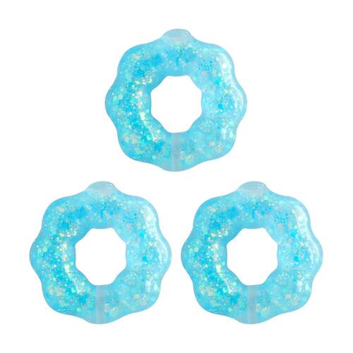 3PK Trend Hub Kids 5y+ Squish Bracelet Soft Glitter Sensory Fidget Toy Assorted