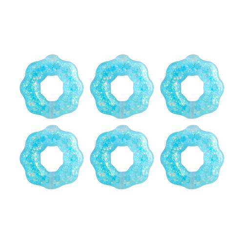 6PK Trend Hub Kids 5y+ Squish Bracelet Soft Glitter Sensory Fidget Toy Assorted