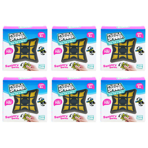 6PK Trend Hub Kids 3y+ Puzzle Fidget Spinner Sensory Toy Activity