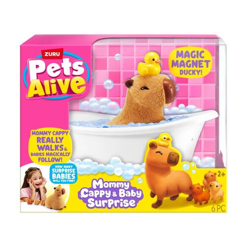 Zuru Kids Pet's Alive Mama Capybara & Baby Surprise Walking Toy 3y+