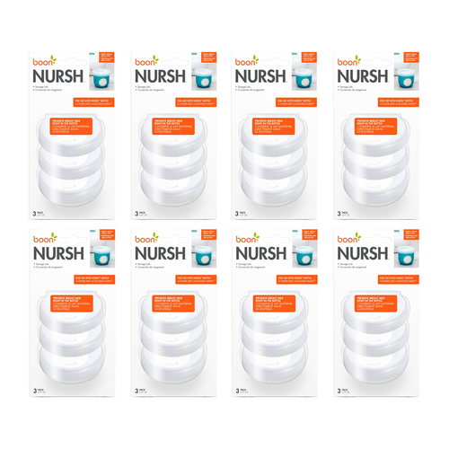 8x 3pc Boon Nursh Milk Storage Screw On Cap Lids 20x10.48x5.72cm