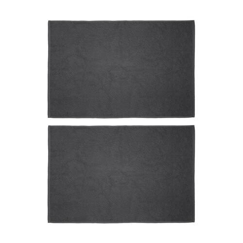2PK Bambury Angove 950gsm Soft Absorbent Cotton Bath Mat 50x80cm Grey