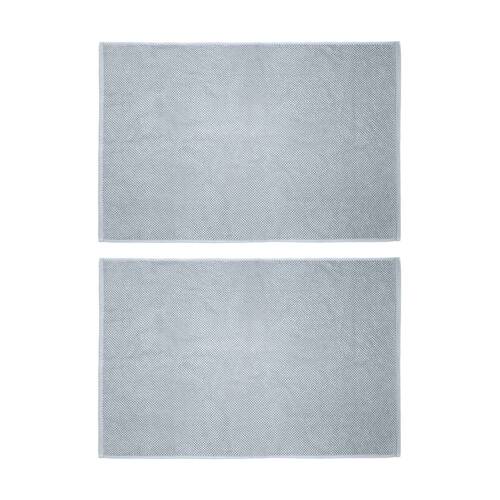 2PK Bambury Angove 950gsm Soft Absorbent Cotton Bath Mat 50x80cm Blue
