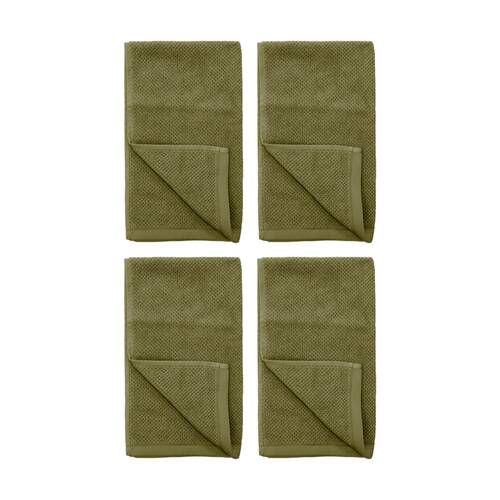4PK Bambury Angove 950gsm Soft Absorbent Cotton Bath Mat 50x80cm Green