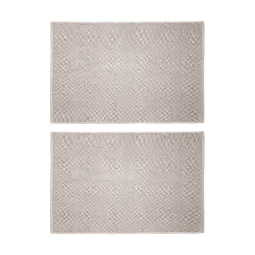 2PK Bambury Angove 950gsm Soft Absorbent Cotton Bath Mat 50x80cm Neutrals