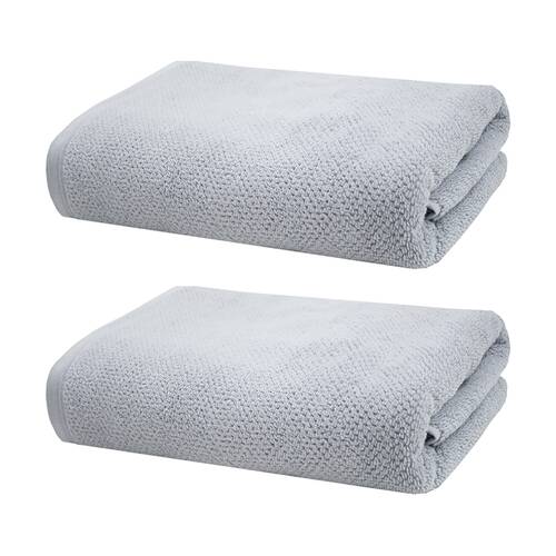 2PK Bambury Angove 600gsm Soft Absorbent Cotton Bath Sheet 80x160cm Blue