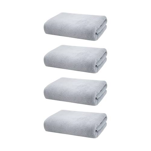 4PK Bambury Angove 600gsm Soft Absorbent Cotton Bath Sheet 80x160cm Blue