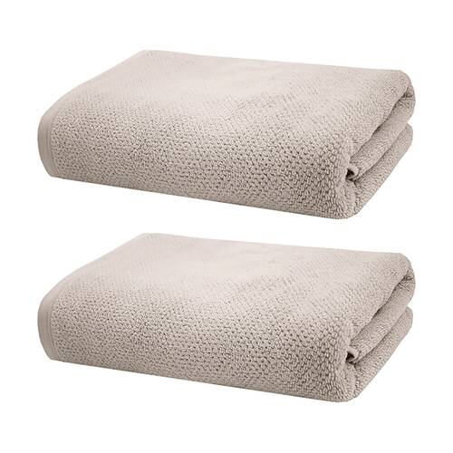 2PK Bambury Angove 600gsm Soft Absorbent Cotton Bath Sheet 80x160cm Neutrals