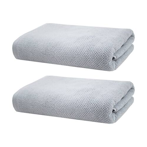 2PK Bambury Angove 600gsm Soft Absorbent Cotton Bath Towel 70x140cm Blue