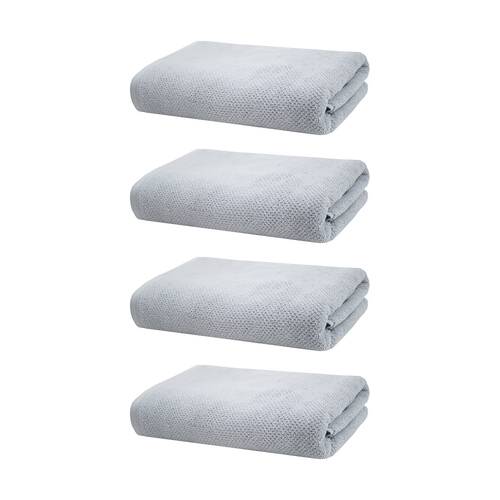 4PK Bambury Angove 600gsm Soft Absorbent Cotton Bath Towel 70x140cm Blue