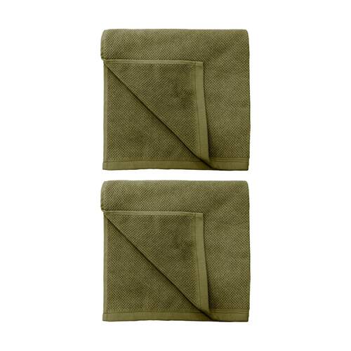 2PK Bambury Angove 600gsm Soft Absorbent Cotton Bath Towel 70x140cm Green