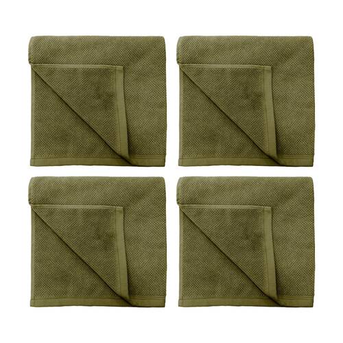4PK Bambury Angove 600gsm Soft Absorbent Cotton Bath Towel 70x140cm Green