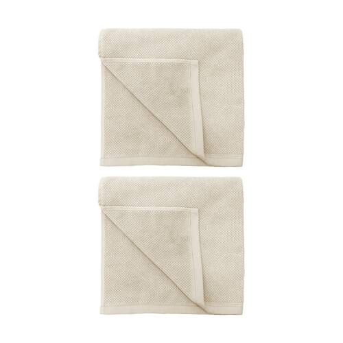 2PK Bambury Angove 600gsm Soft Absorbent Cotton Bath Towel 70x140cm Neutrals