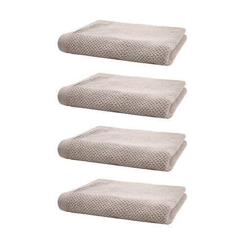 4PK Bambury Angove 600gsm Soft Absorbent Cotton Hand Towel 40x70cm Neutrals
