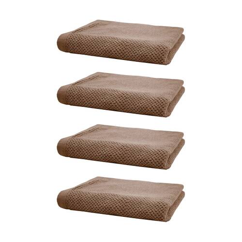4PK Bambury Angove 600gsm Soft Absorbent Cotton Hand Towel 40x70cm Pink