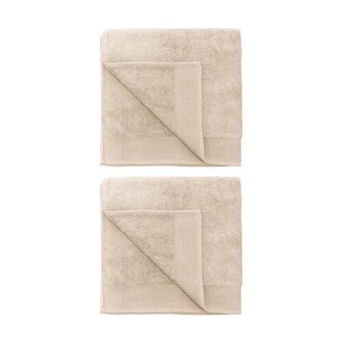 2PK Bambury Elvire 600gsm Soft Absorbent Cotton Bath Sheet 80x160cm Neutrals