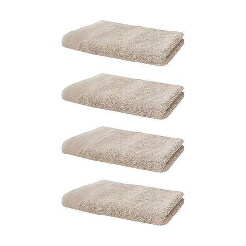 4PK Bambury Elvire 600gsm Soft Absorbent Cotton Hand Towel 40x60cm Neutrals