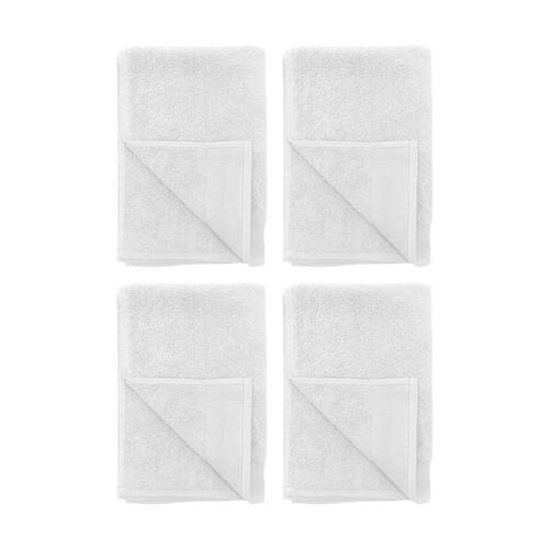 4PK Bambury Elvire 600gsm Soft Absorbent Cotton Hand Towel 40x60cm White