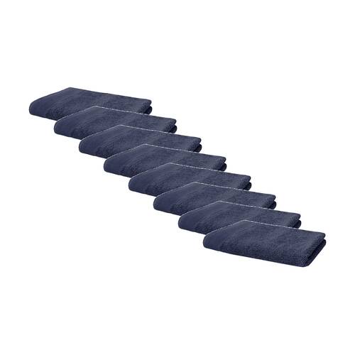 8PK Bambury Elvire 600gsm Soft Absorbent Cotton Hand Towel 40x60cm Blue