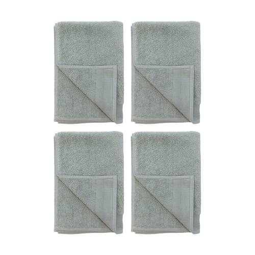 4PK Bambury Elvire 600gsm Soft Absorbent Cotton Hand Towel 40x60cm Green