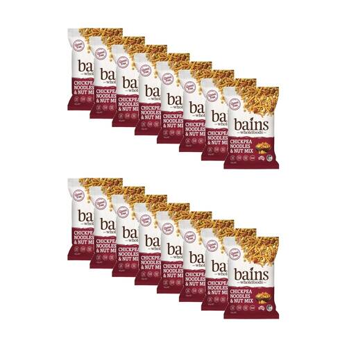 16PK Bains Wholefoods Chickpea Noodle & Nut Mix Flavoured Snack 100g