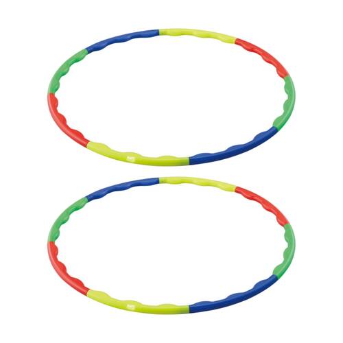 2PK Body Sculpture Hula Hoop For Abdominal & Back Exercise Multi Coloured 94cm