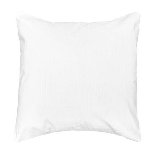 Bambury Ogee Jacquard European Pillowcase White Home Bedding 65x65cm