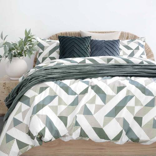 3pc Bambury Onslow Flannelette Quilt Cover Set Cotton Bedding