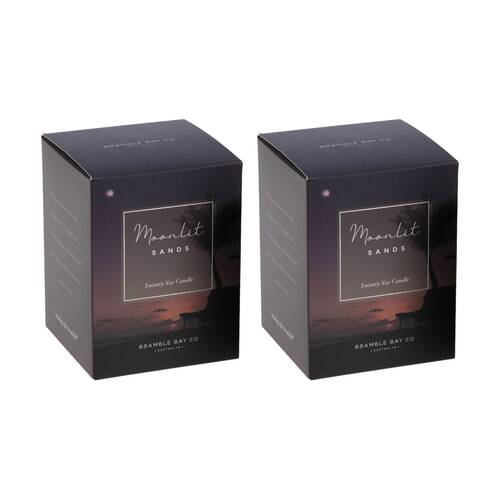 2PK Bramble Bay Ocean After Dark Moonlit Sands Soy Candle Home Fragrance 300g
