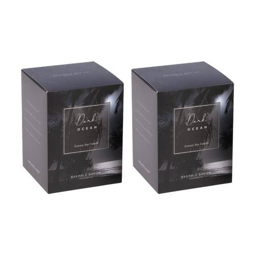 2PK Bramble Bay Dark Ocean After Luxury Soy Candle Home Fragrance 300g