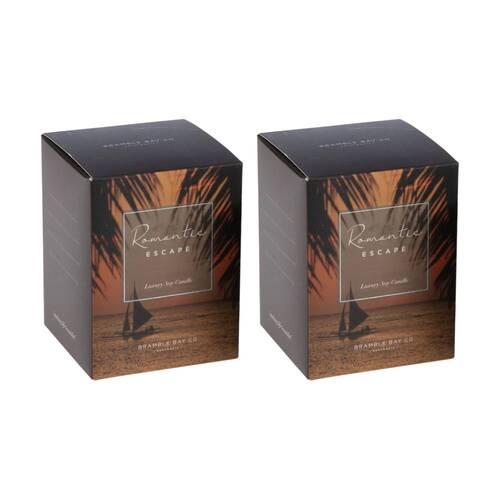2PK Bramble Bay Ocean After Dark Romatic Escape Soy Candle Home Fragrance 300g