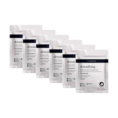 6PK Maskology Detoxifying Professional Sheet Mask Cleansing Anti-Ageing Formula