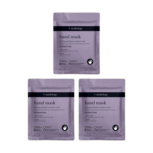 3PK Maskology Hand Mask Professional Treatment Hydrating Anti-Ageing
