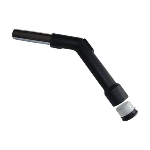 Cleanstar Bent End Piece Plastic Chrome Tip Hul & Ring For 32mm Vacuum Hose Blk