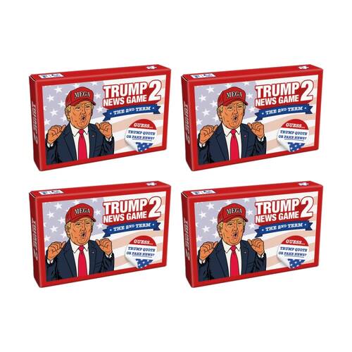4x Bubblegum Stuff Trump News Game 2.0 Political Card Guessing Satire 8Y+