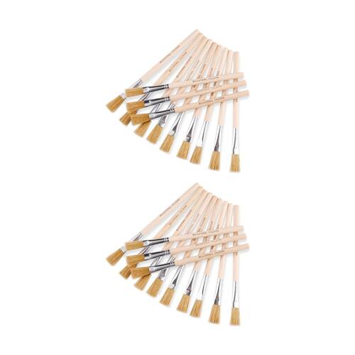 2x 30pc Educational Colours Glue Paint Brush Flat Pack Art/Craft Supplies