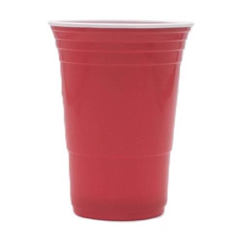 24x 50pc Partyware Durable Reusable American Cups Set 450ml Red