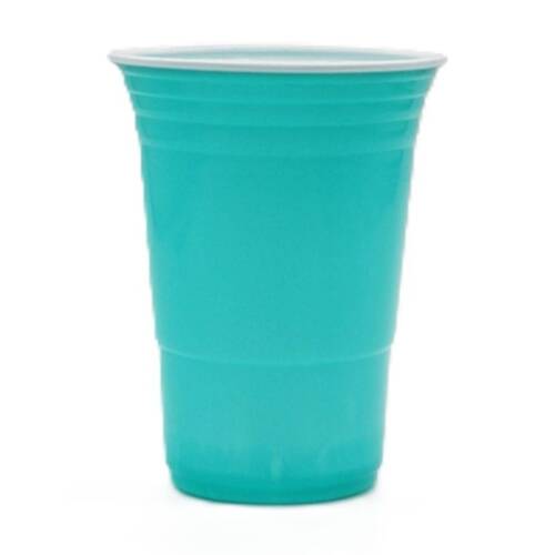 12x 50pc Partyware Durable Reusable American Cups Set 450ml Teal